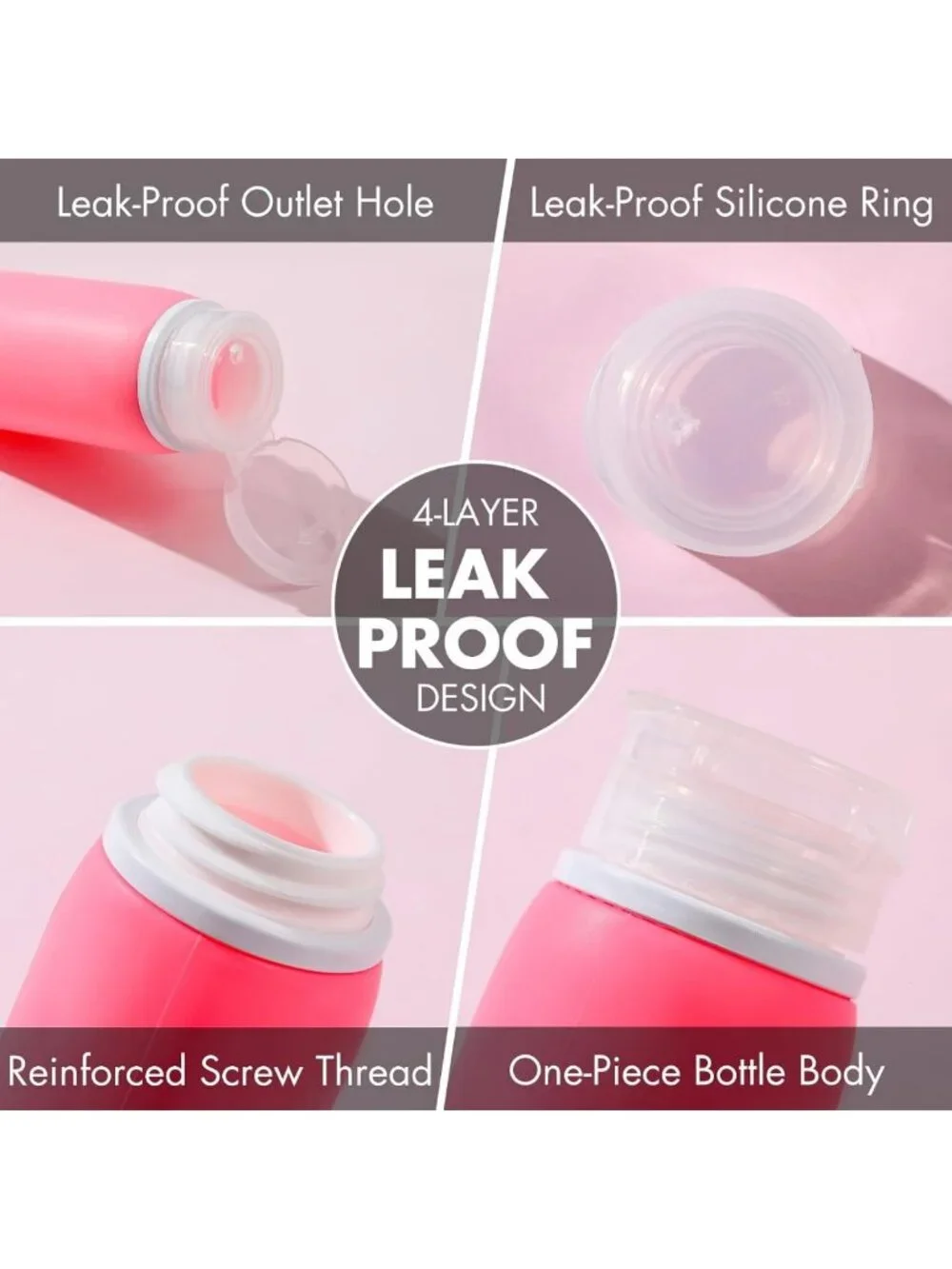 21 Pack Travel Bottles for Toiletries - Leak-Proof, TSA Compliant Silicone Set